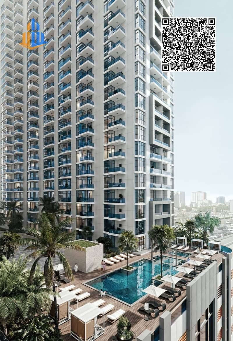 Excellent investment opportunity at Ajman Creek Towers | 2 Bedrooms + Living Room, 1,563 sq. ft. | Negotiable price | 5-year payment plan | High floor, Ajman Free Zone