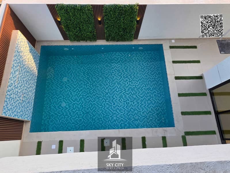 Move-in ready, direct from the owner (registration and ownership transfer fees included). Features two floors plus a roof terrace, 5 bedrooms, a swimm, Al Helio